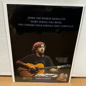 Eric Clapton - Martin Strings - 1996 Print Advertisement